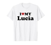 I Love My Lucia Nombre Conjunto Pareja Camiseta