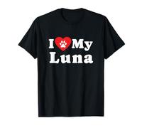 I Love My Luna Dueño de Perros Amante de Perros Camiseta
