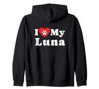 I Love My Luna Dueño de Perros Amante de Perros Sudadera con Capucha