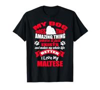 I Love My Maltese Dog Funny Puppy Lover Camiseta