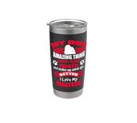 I Love My Maltese Dog Funny Puppy Lover Vaso térmico de acero inoxidable de doble pared