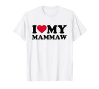 I Love My Mammaw Heart Grandma Family Mam-Maw Camiseta
