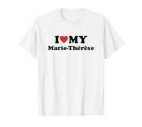 I Love My Marie-Thérèse Nombre Conjunto Pareja Camiseta
