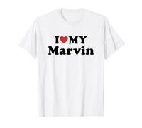 I Love My Marvin Nombre Conjunto Pareja Camiseta