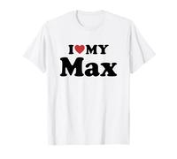 I Love My MAX Nombre Conjunto Pareja Camiseta