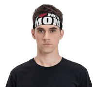 I Love My Mom Diadema para hombres y mujeres, banda deportiva para viajes, yoga, fitness, ciclismo, baloncesto, fútbol, ejercicio, diademas que absorben la humedad