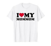 I Love My Mommom Heart Family Grandma Mom-Mom Camiseta