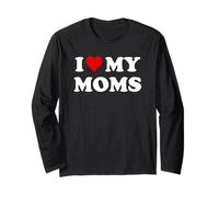 I Love My Moms Gay Pride Two Moms Are Better Than One Mother Manga Larga