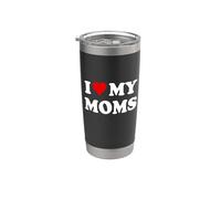 I Love My Moms Gay Pride Two Moms are Better Than One Mother Vaso térmico de acero inoxidable de doble pared