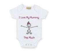 I Love My Mummy This Much Blanc Filles Grenouillère Croissance De Bébé Nouveau Bébé Bâton De Cadeau Personne - Blanc, 12-18 months