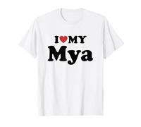 I Love My Mya Nombre Conjunto Pareja Camiseta