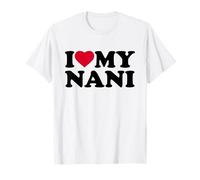 I Love My Nani Heart Grandma Family Camiseta