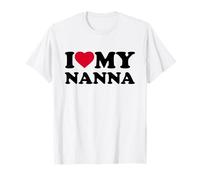 I Love My Nanna Heart Grandma Family Camiseta