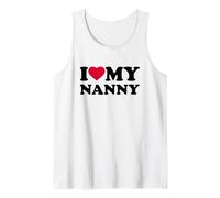 I Love My Nanny Heart Grandma Family Camiseta sin Mangas