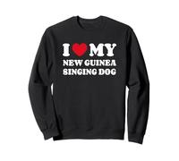 I Love My New Guinea Singing Dog Amor Corazón Perro Sudadera