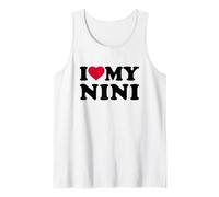 I Love My Nini Heart Grandma Family Camiseta sin Mangas