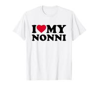 I Love My Nonni Heart Grandma Family Camiseta