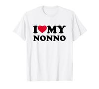 I Love My Nonno Heart Family Grandpa Camiseta