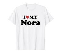 I Love My Nora Nombre Conjunto Pareja Camiseta
