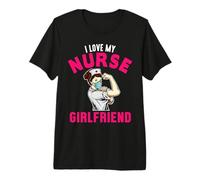I Love My Nurse Girlfriend Nurses Funny Nursing Camiseta Premium