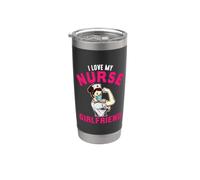 I Love My Nurse Girlfriend Nurses Funny Nursing Vaso térmico de acero inoxidable de doble pared