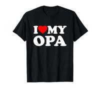 I Love My Opa Heart Grandpa Family Camiseta