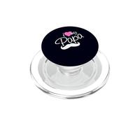 I Love My Papa Funny Father Dad Daddy Heart and Mustache PopSockets PopGrip para MagSafe