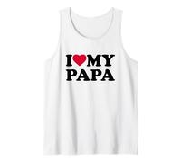 I Love My Papa Heart Grandpa Family Camiseta sin Mangas