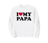 I Love My Papa Heart Grandpa Family Sudadera