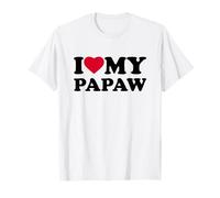 I Love My Papaw Heart Family Grandpa Camiseta