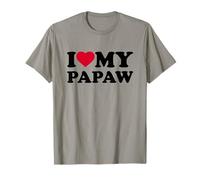 I Love My Papaw Heart Grandpa Family Camiseta