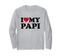I Love My Papi Heart Grandpa Family Manga Larga