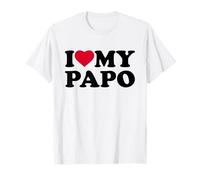 I Love My Papo Heart Family Grandpa Camiseta