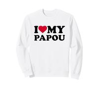 I Love My Papou Heart Grandpa Family Sudadera