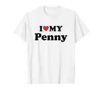 I Love My Penny Nombre Conjunto Pareja Camiseta