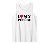 I Love My Pepere Heart Grandpa Family Camiseta sin Mangas