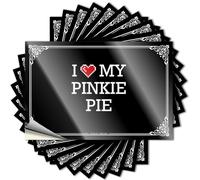 I Love My Pinkie Pie Tattoos - Decoración de habitación adolescente autoadhesiva, paquete de calcomanías de vinilo para cubierta de núcleo para colores (12 x 18 cm)