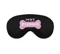 I Love My Pitbull Dog Eye Mask con correa ajustable para hombres y mujeres Night Sleeping Travel Siesta