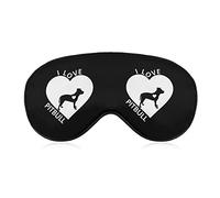 I Love My Pitbull Dog Eye Mask para dormir Blackout Night Blindfold con correa ajustable para hombres, mujeres, viajes, yoga, siesta
