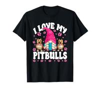 I Love My Pitbull GNOME For Girls and Pitbull Rescue Mom Camiseta