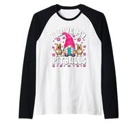 I Love My Pitbull GNOME For Girls and Pitbull Rescue Mom Camiseta Manga Raglan