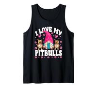 I Love My Pitbull GNOME For Girls and Pitbull Rescue Mom Camiseta sin Mangas