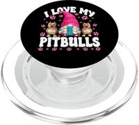 I Love My Pitbull GNOME For Girls and Pitbull Rescue Mom PopSockets PopGrip para MagSafe