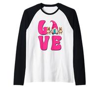 I Love My Pitbull Graphic For Women Girls Cute Dog Mom GNOME Camiseta Manga Raglan