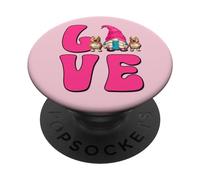 I Love My Pitbull Graphic For Women Girls Cute Dog Mom GNOME PopSockets PopGrip Adhesivo