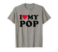 I Love My Pop Heart Grandpa Family Camiseta