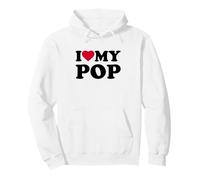 I Love My Pop Heart Grandpa Family Sudadera con Capucha