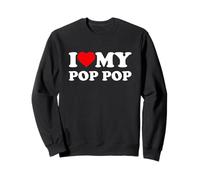 I Love My Pop-Pop Heart Family Grandpa Poppop Sudadera