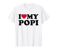 I Love My POPI Heart Family Grandpa Camiseta