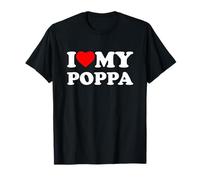 I Love My Poppa I Heart Family Grandpa Camiseta